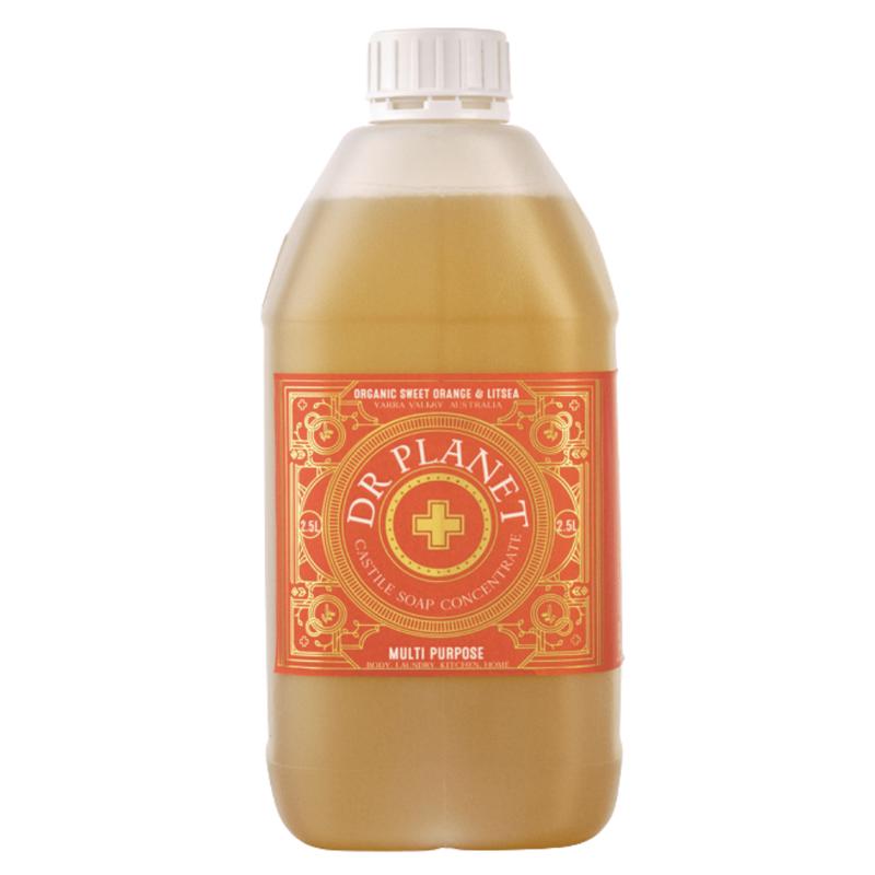 DR PLANET Organic Castile Soap Sweet Orange & Litsea 2.5L