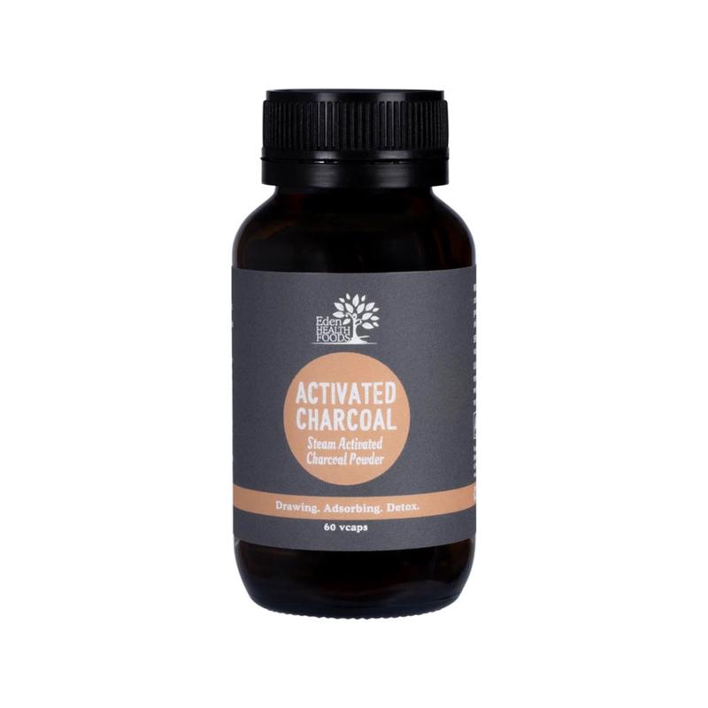 EDEN HEALTHFOODS Activated Charcoal Steam Activated Charcoal Powder 60 Caps