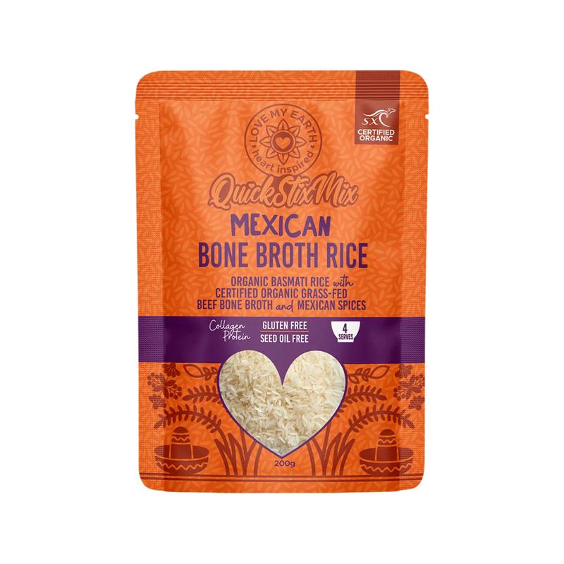 LOVE MY EARTH Quick Stix Mix Organic Bone Broth Rice Mexican 200g