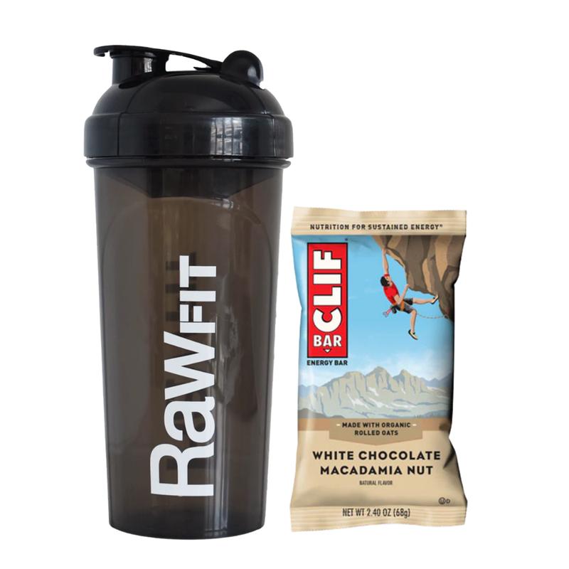 RawFit Shaker + Clif Bar (White Chocolate Macadamia Nut)
